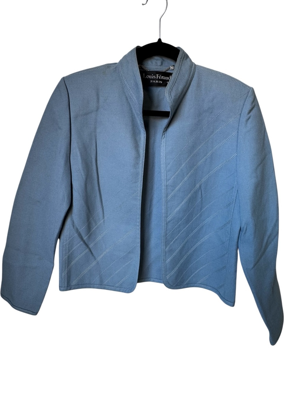 Louis Feraud Light Blue Women's 40 Jacket West Germany MINTY